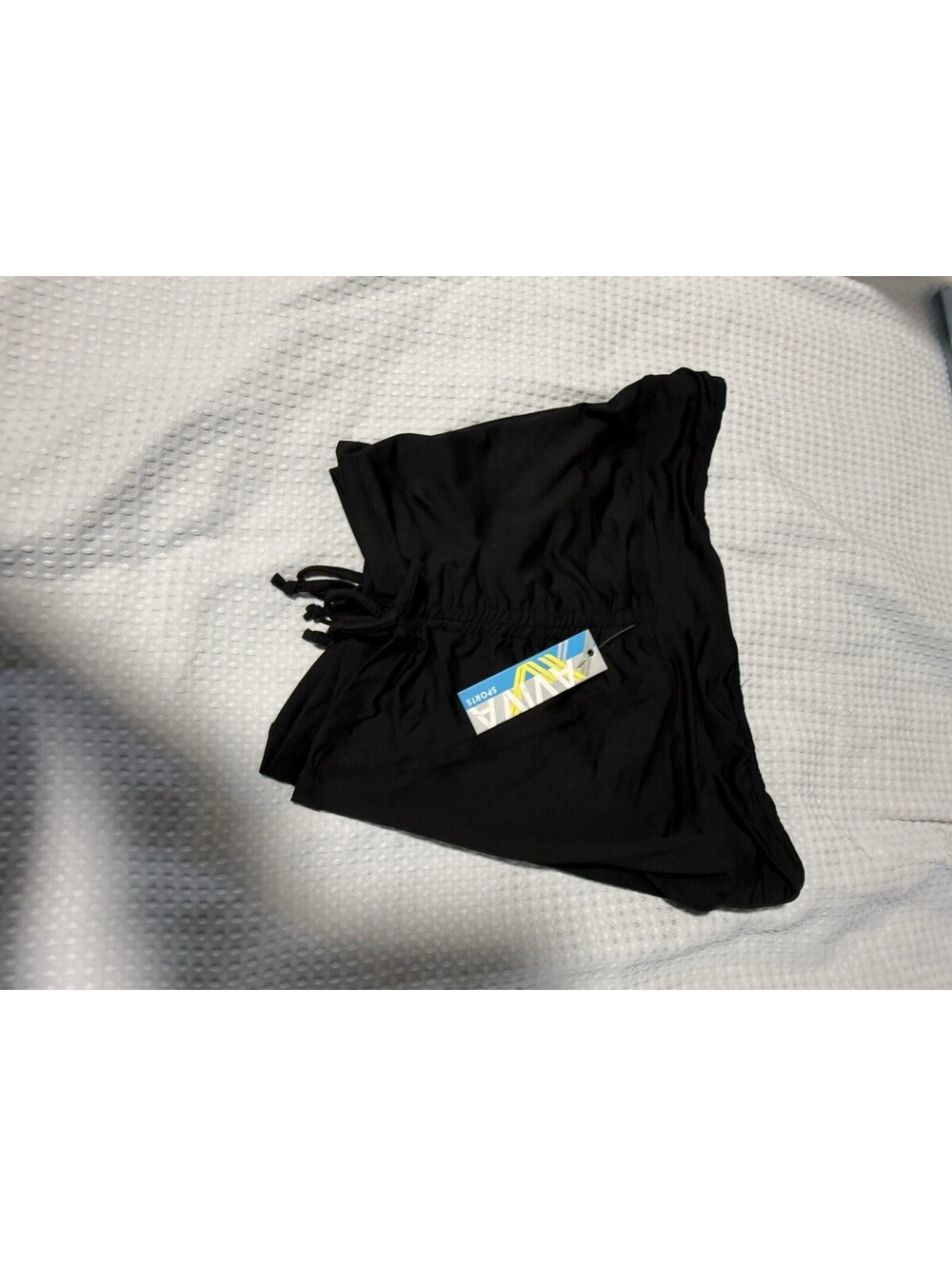 🎄 AVIVA Black Workout Fitness Shorts With Ties On Side New Extra Large XL